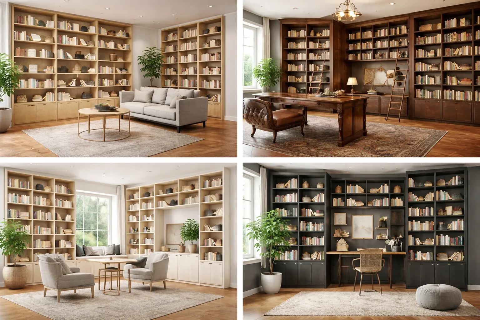 modern storage designs for stylish home libraries