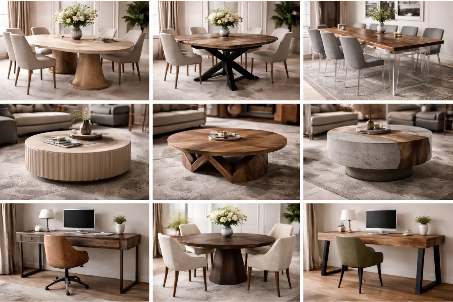 bespoke wooden dining tables and modern office desks