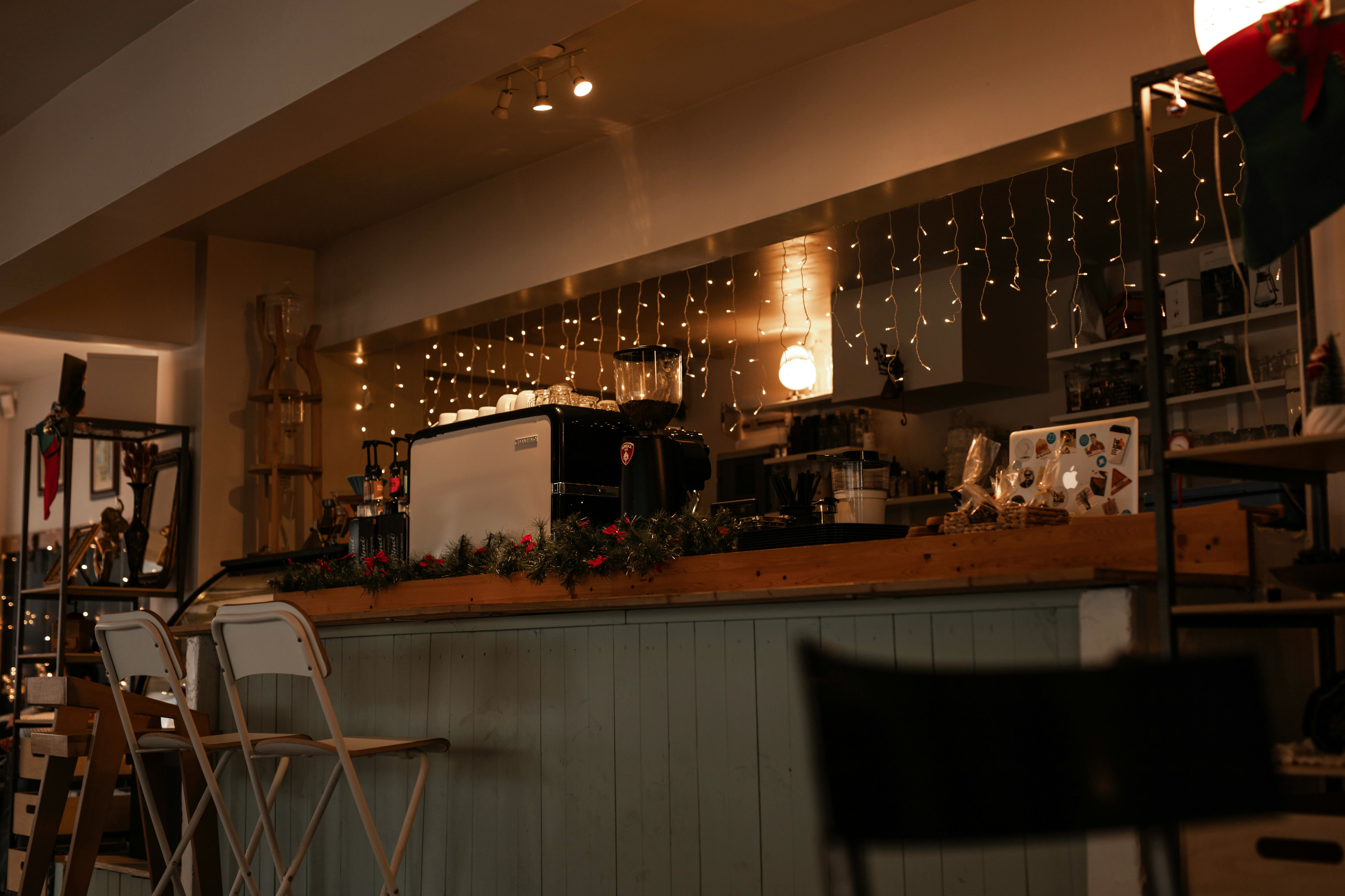 modern and rustic cafe counter designs