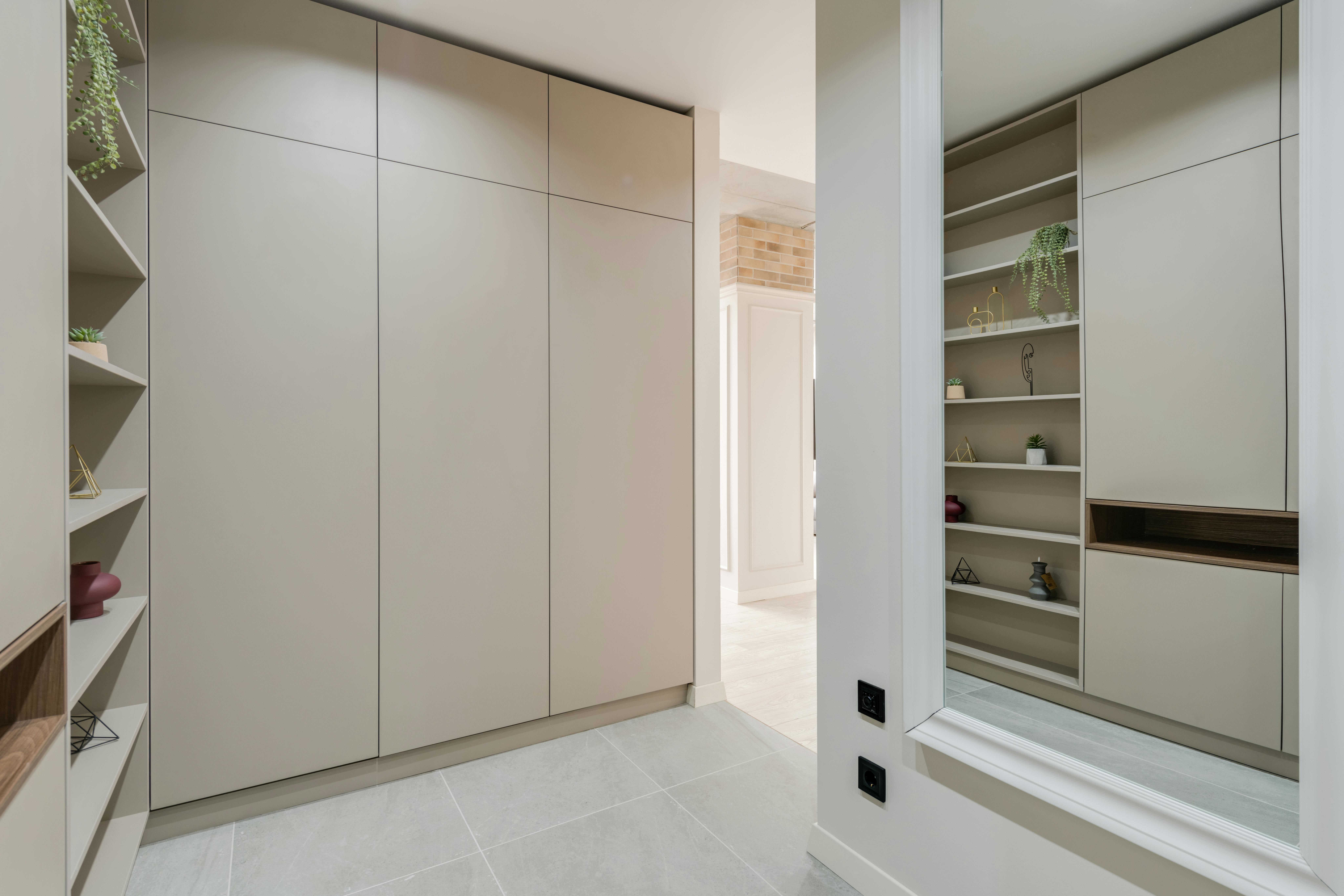 custom built wall to wall shelving units